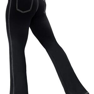 Women's Bootcut Leggings - Bootleg Yoga Pants Flare with 4 Pockets,Tummy Control
